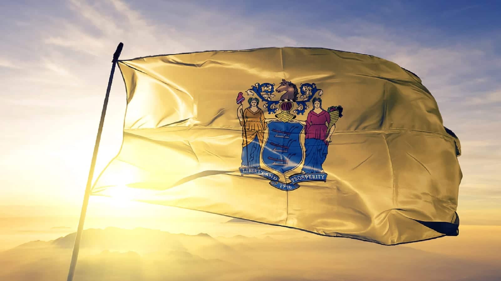 New Jersey State Flag Stock Photo