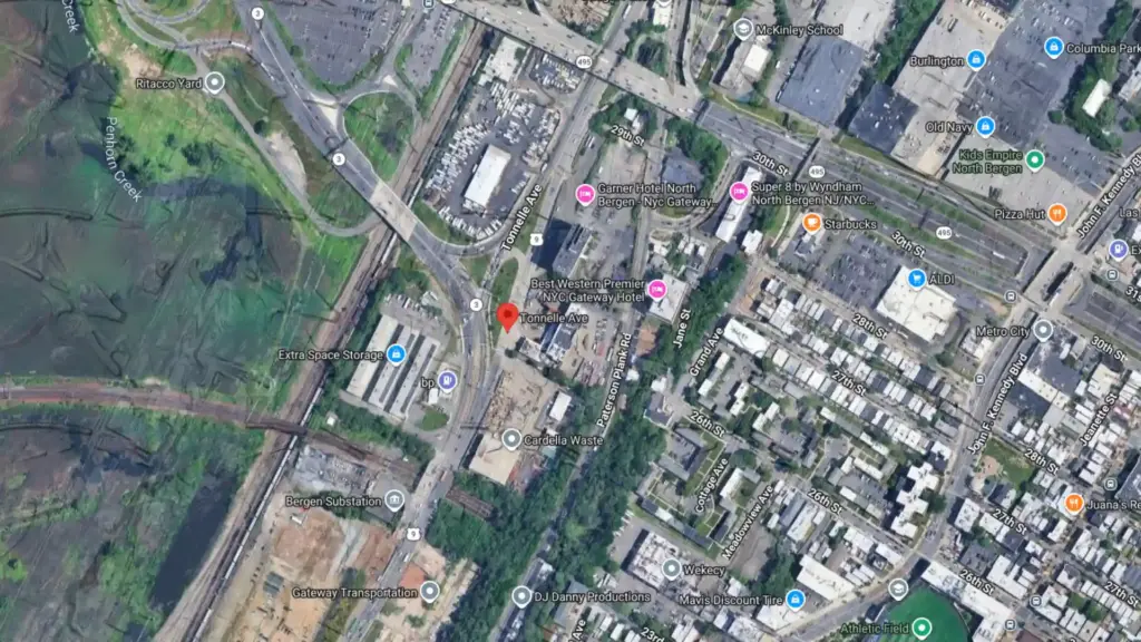 minor crash involving honda and truck reported in jersey city