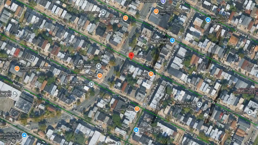 minor two vehicle collision reported on poplar street in jersey city