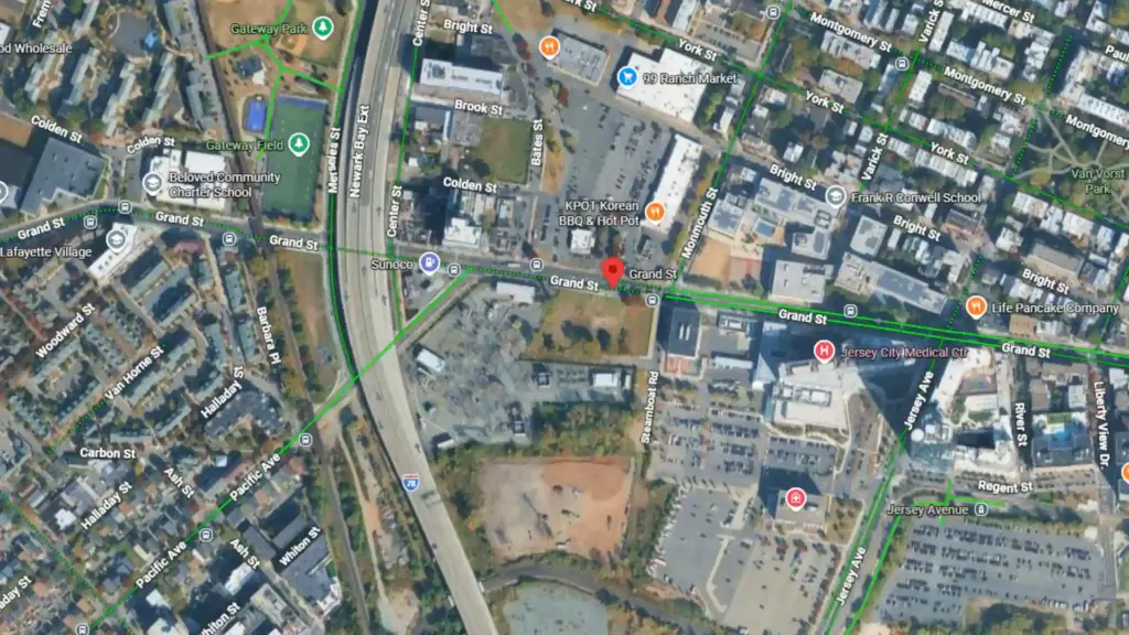 minor two vehicle crash reported at colvin street and grand street in jersey city