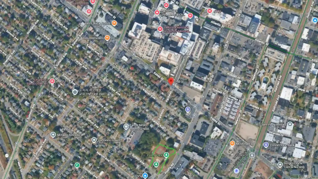 minor vehicle collision reported on 2nd street in hackensack
