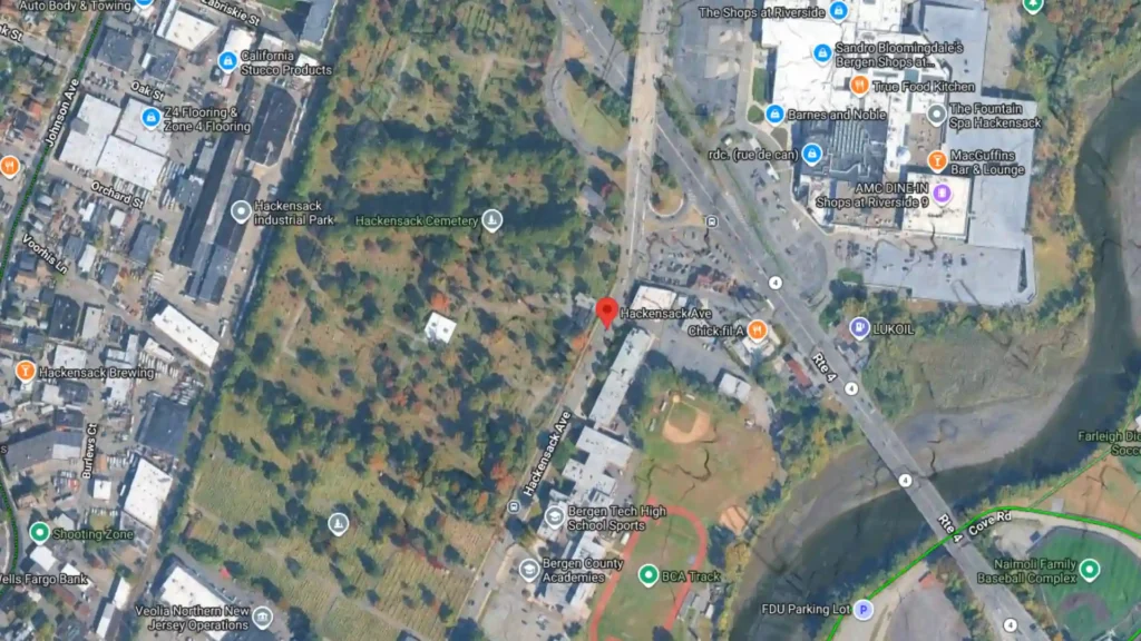 motor vehicle accident reported in parking area on hackensack avenue in hackensack