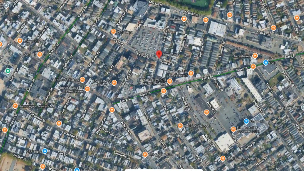 motor vehicle accident reported on ferguson street in newark
