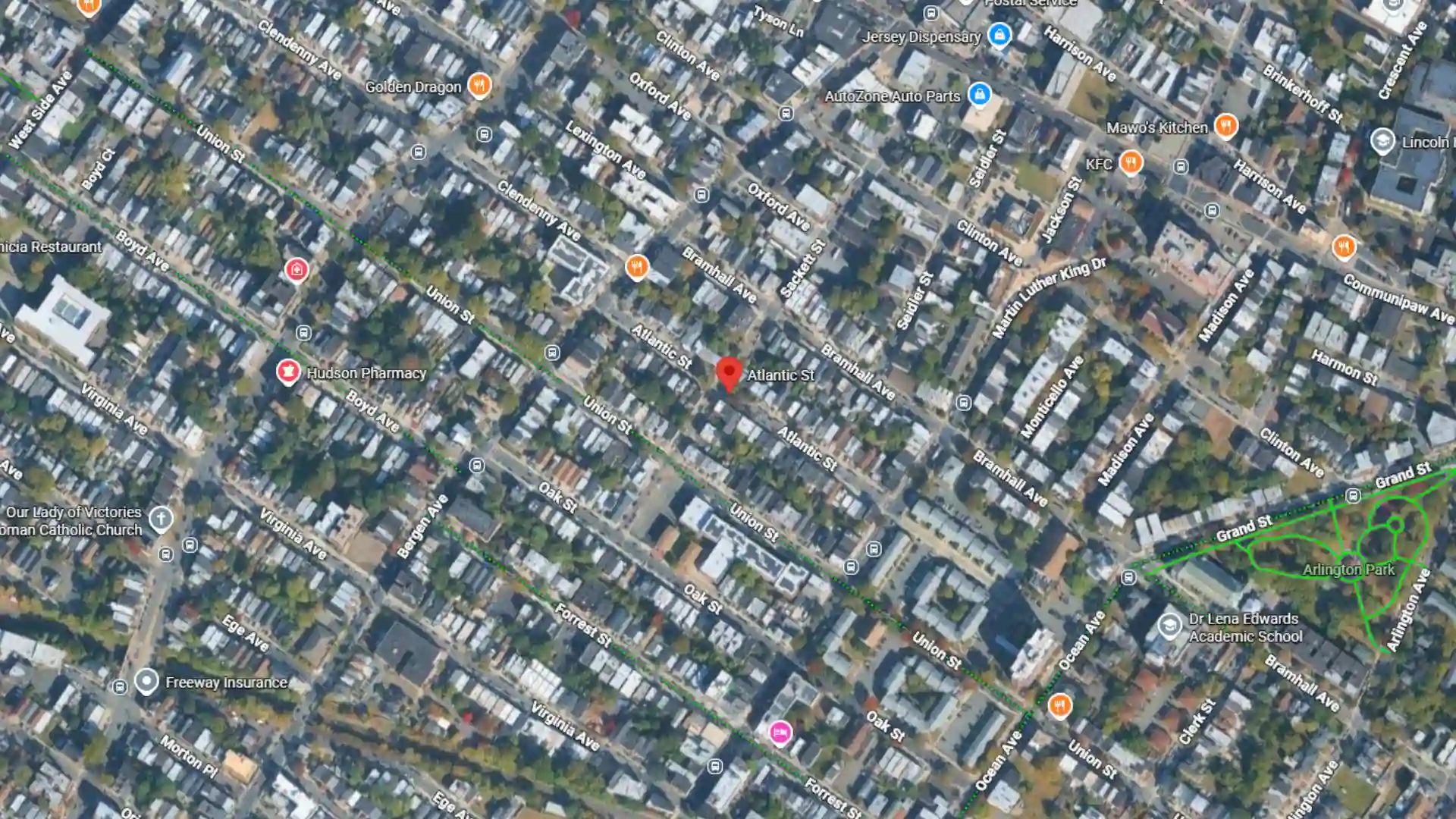parked vehicle hit in leaving the scene crash on atlantic street in jersey city