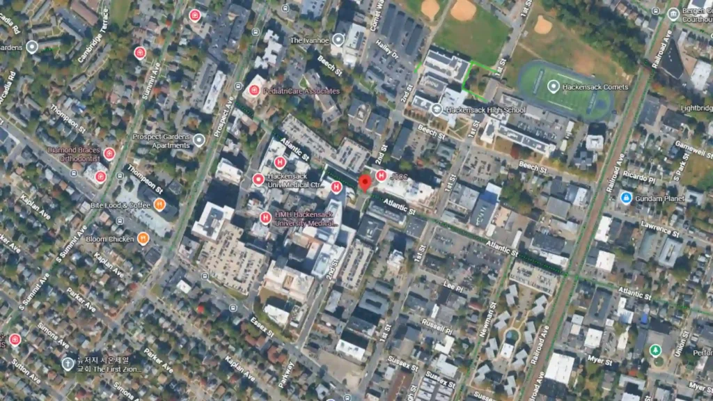 pedestrian struck at atlantic street and second street intersection in hackensack
