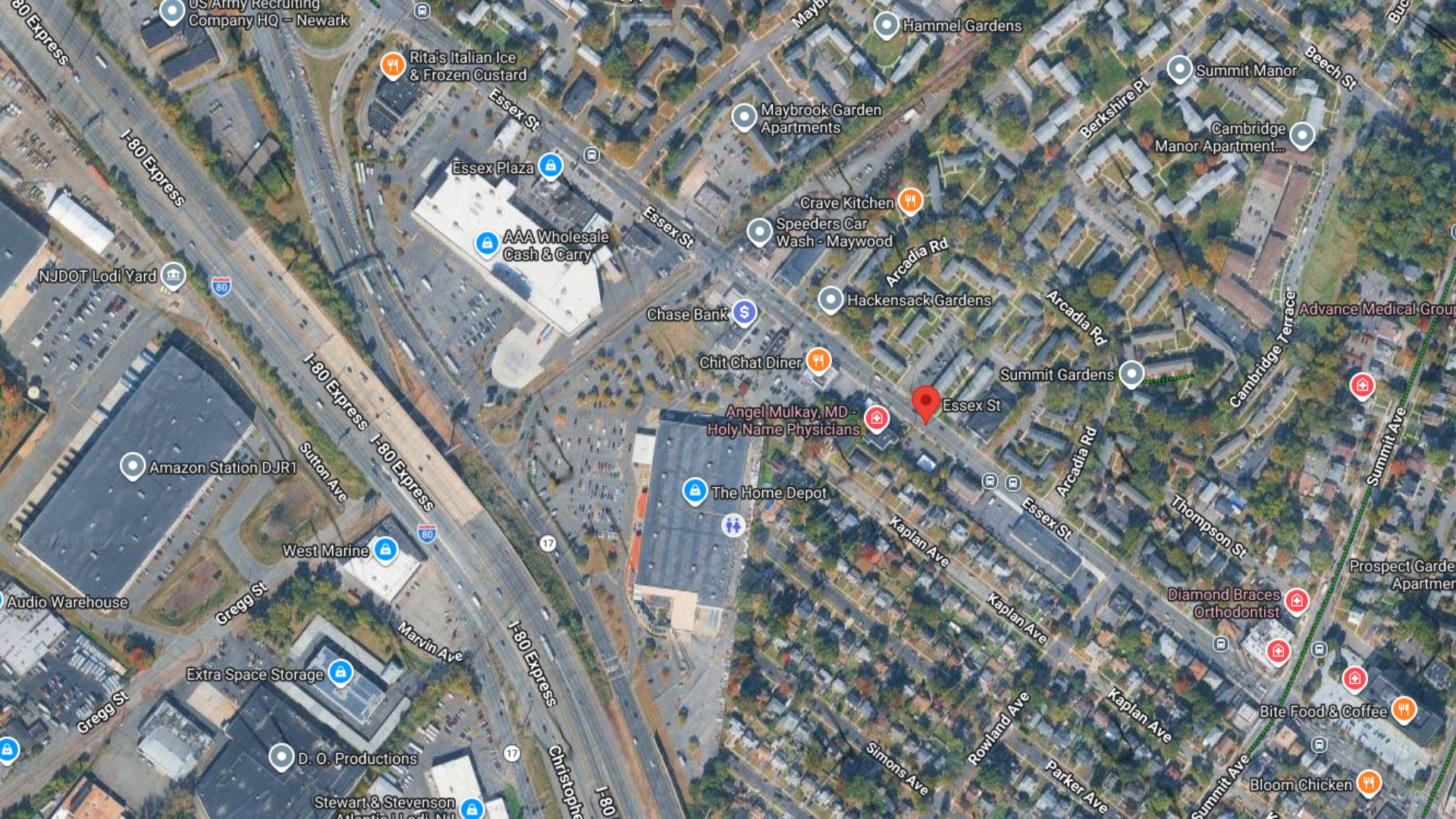 pedestrian struck reported at essex street parking garage in hackensack