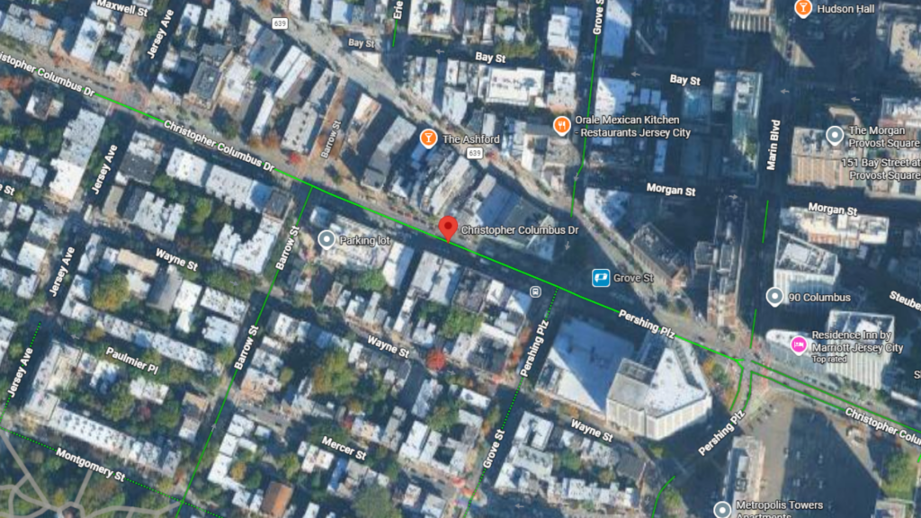 pedestrian struck reported on christopher columbus drive in jersey city