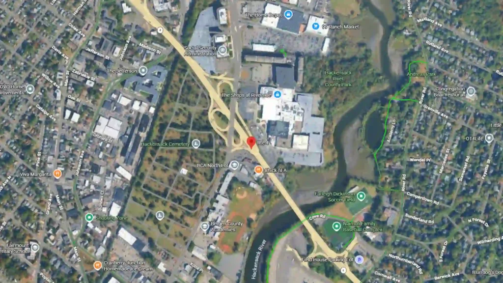 single vehicle crash reported near route 4 gas station in hackensack
