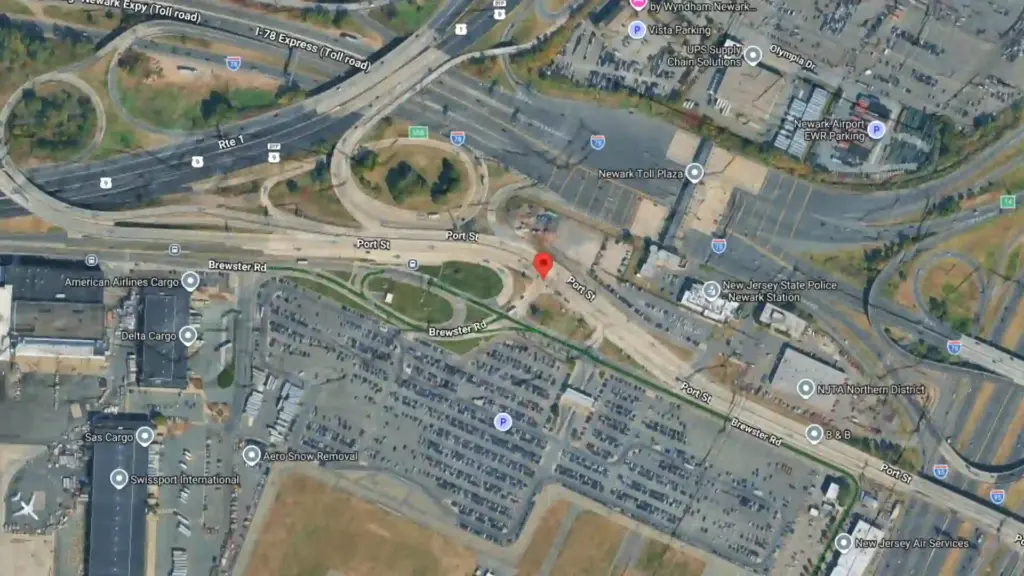 tractor trailer collision reported at port street and brewster road in newark