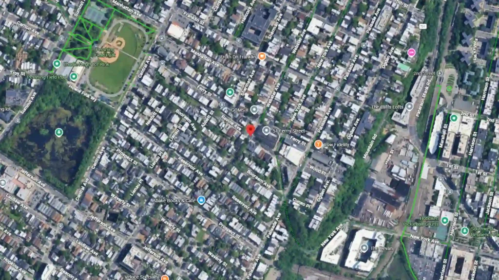 truck strikes light pole and leaves scene near ravine and webster avenues in jersey city