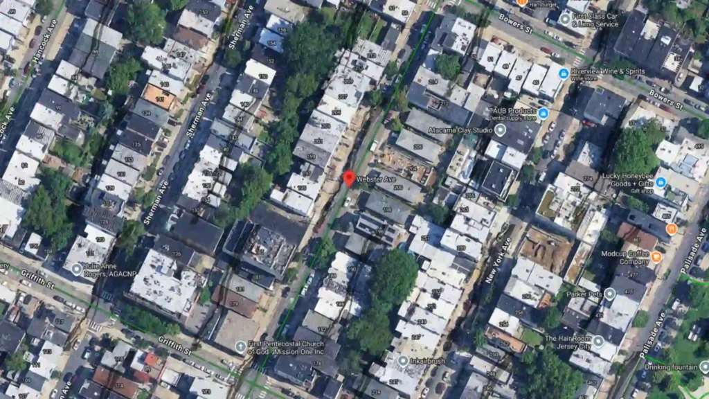 two car crash reported on webster avenue in jersey city with reported injury