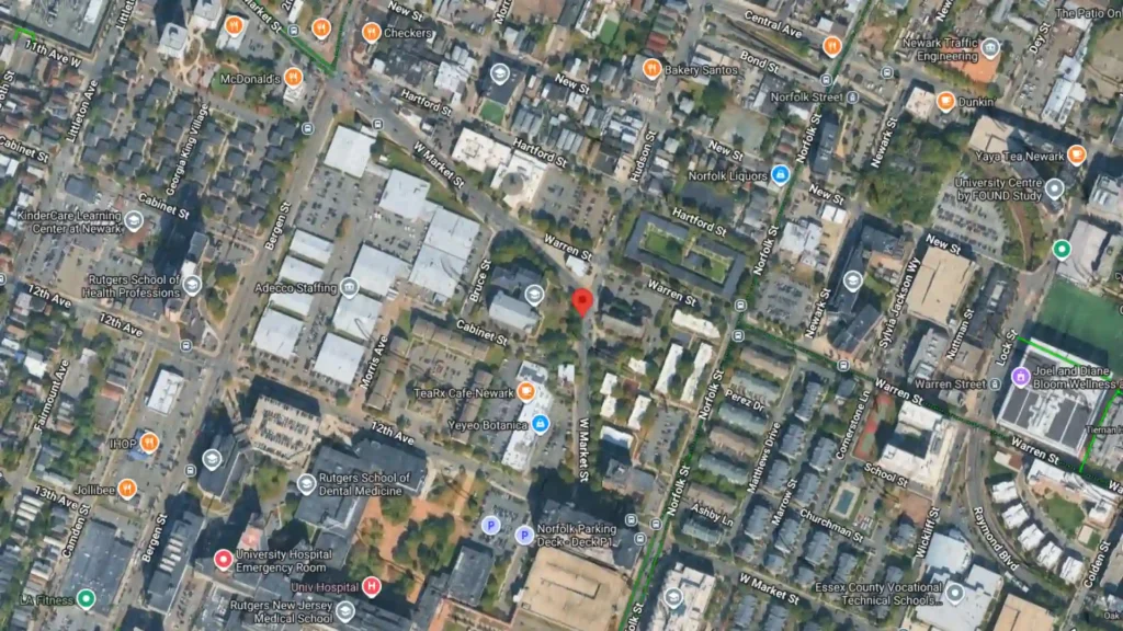 two car crash with airbag deployment reported at west market and hudson streets in newark