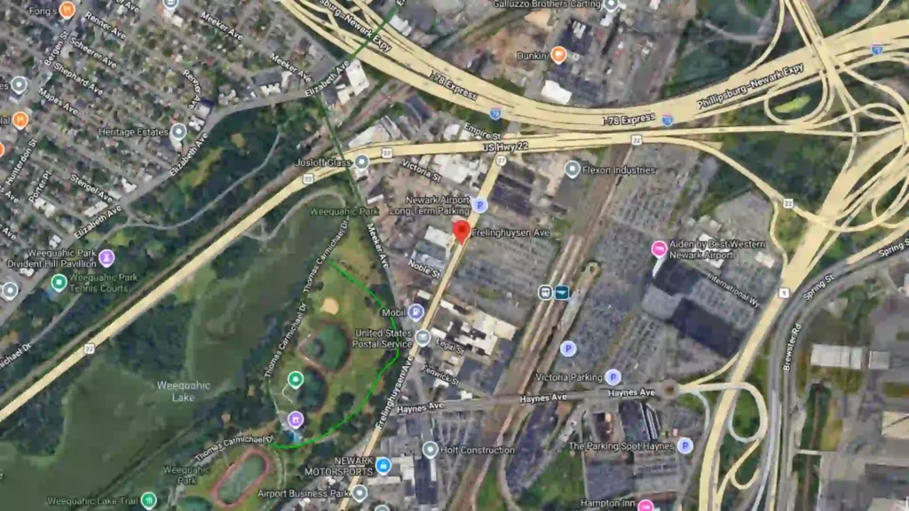 two car crash with airbag deployment reported in newark nj