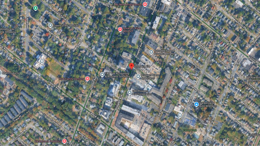 two vehicle collision on prospect avenue in hackensack results in one injury