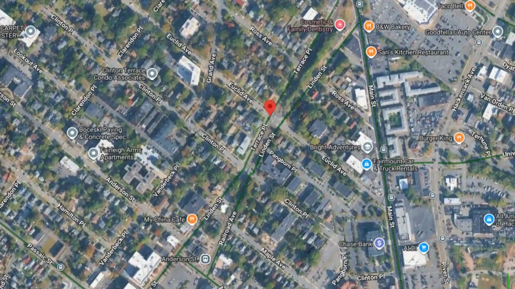 two vehicle collision reported at euclid avenue and terrace place in hackensack