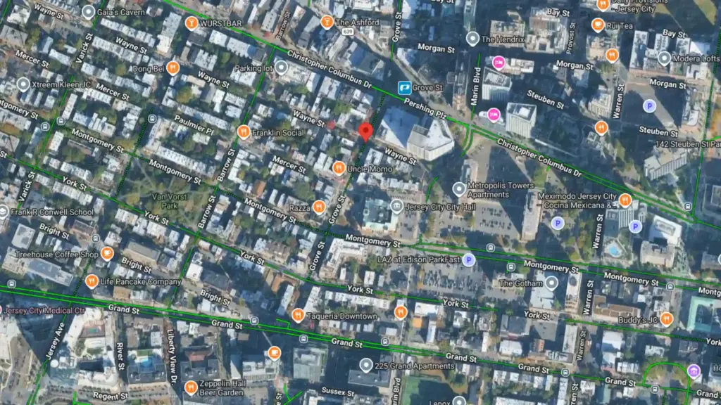 two vehicle collision reported near grove street and wayne street in jersey city
