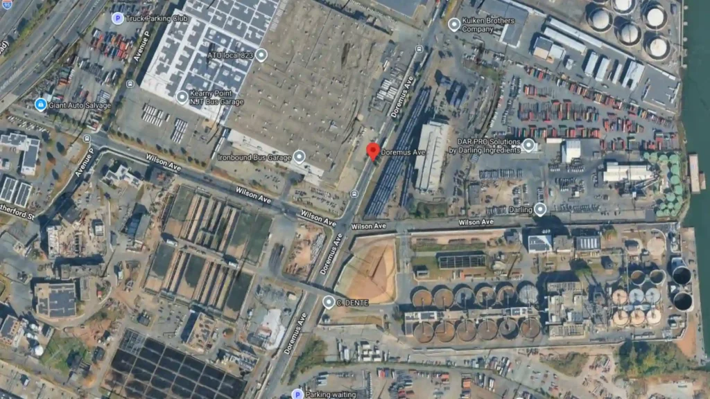 two vehicle collision reported on route 1 and 9 near doremus avenue exit in newark