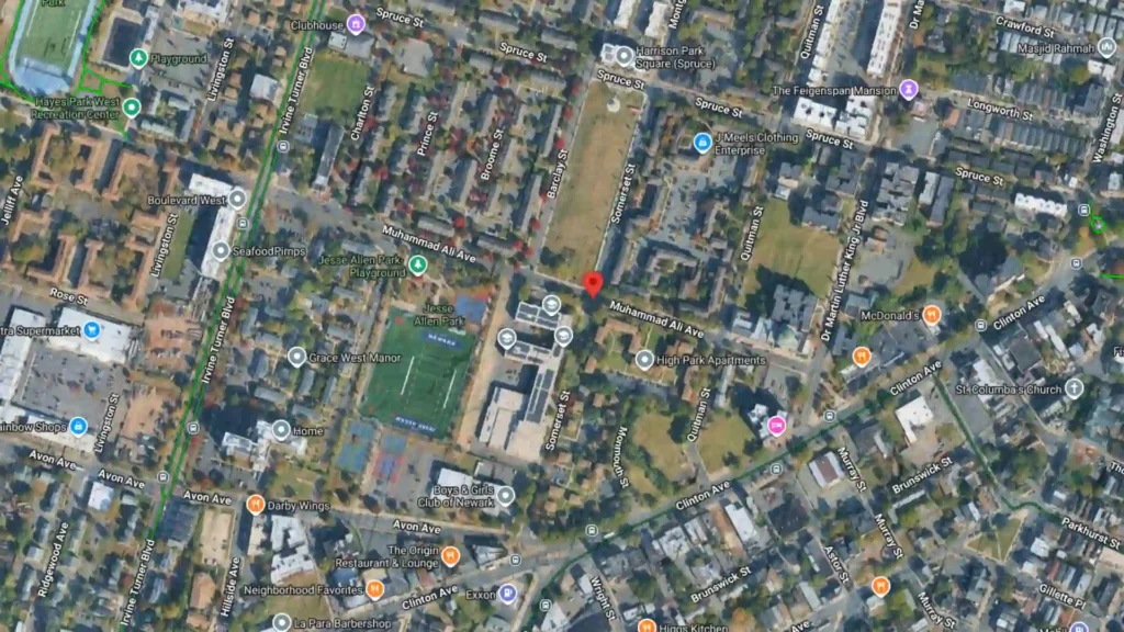 two vehicle collision with reported injuries at muhammad ali avenue somerset street in newark