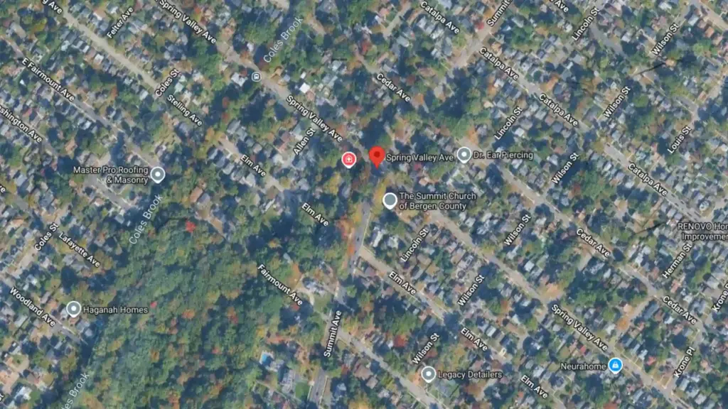van crashes into fence and vehicle on spring valley avenue in hackensack