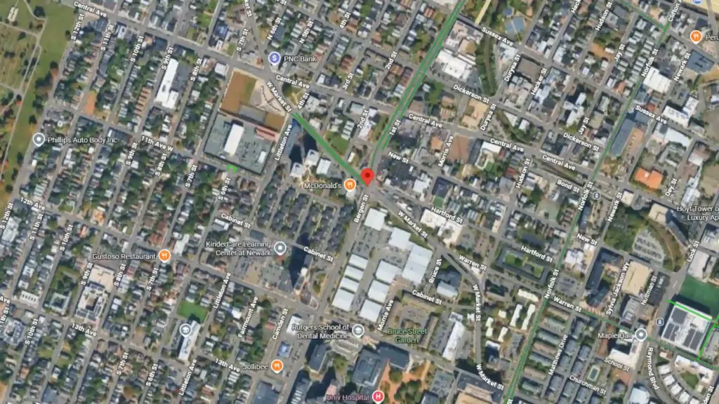 vehicle crash reported at west market street and bergen street in newark