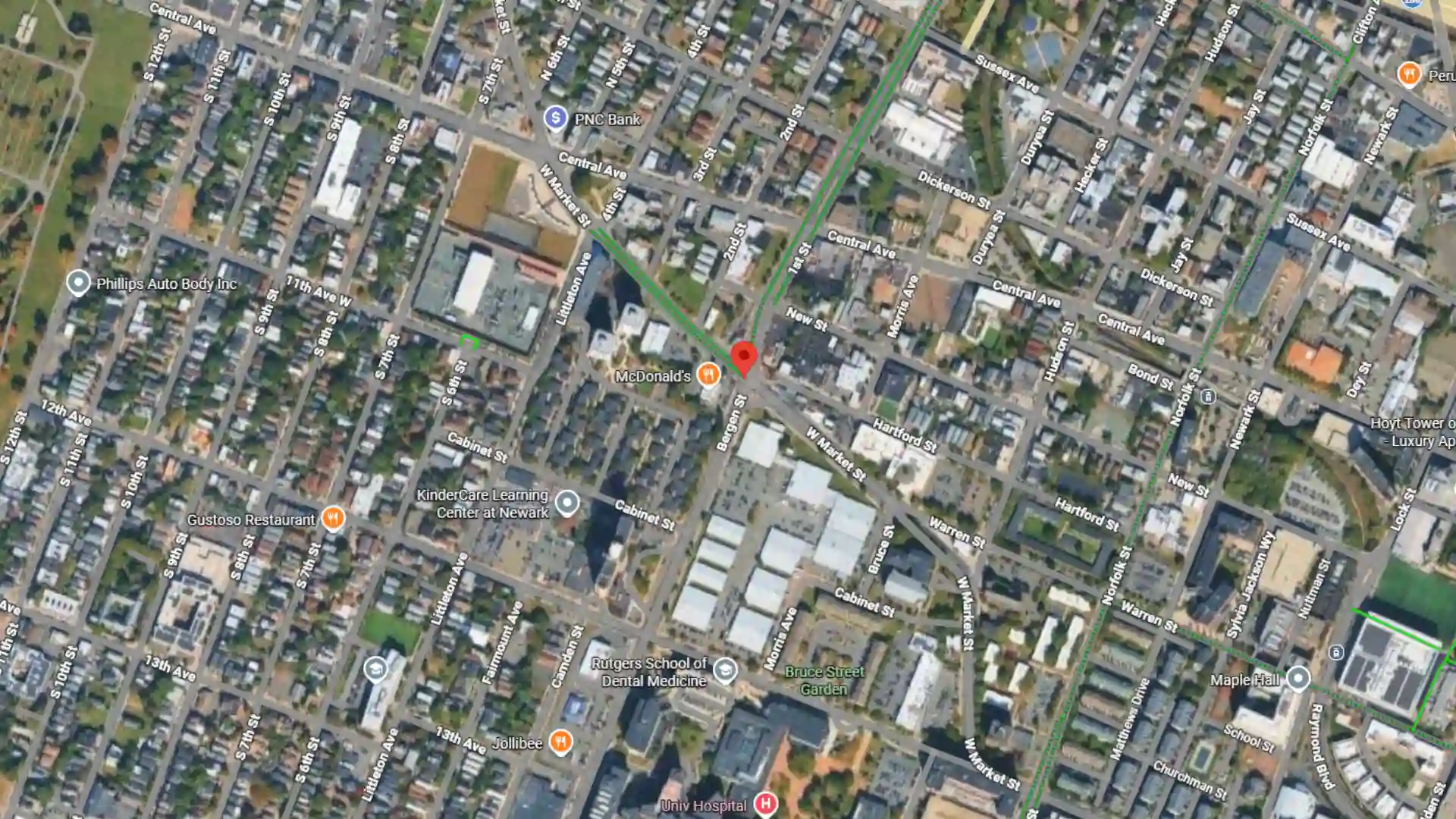 vehicle crash reported at west market street and bergen street in newark